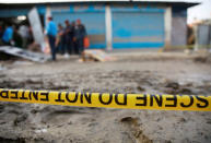 A police line tape secures the area of an explosion site in Kathmandu, Nepal May 26, 2019. REUTERS/Navesh Chitrakar