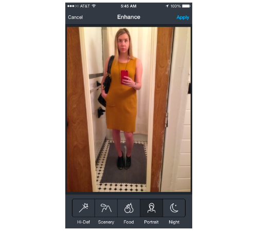 Selfie in the Cloth app