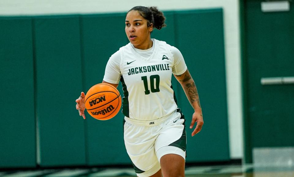 Jacksonville University guard Edyn Battle scored 30 points in her first two games in a Dolphins uniform.