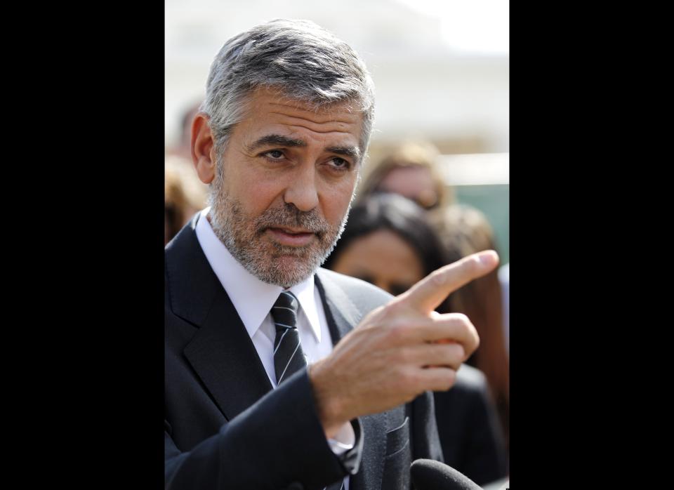 In a recent interview with "the Advocate," the longtime LGBT ally, addressed rumors about his own sexuality and <a href="http://www.huffingtonpost.com/2012/02/29/george-clooney-advocate-gay-rumors-marriage-brad-pitt_n_1310901.html" target="_hplink">affirmed his dedication to supporting his gay friends</a>:  <blockquote>"I think it's funny, but the last thing you'll ever see me do is jump up and down, saying, 'These are lies!' That would be unfair and unkind to my good friends in the gay community," Clooney said. "I'm not going to let anyone make it seem like being gay is a bad thing. My private life is private, and I'm very happy in it. Who does it hurt if someone thinks I'm gay? I'll be long dead and there will still be people who say I was gay. I don't give a sh*t."</blockquote>