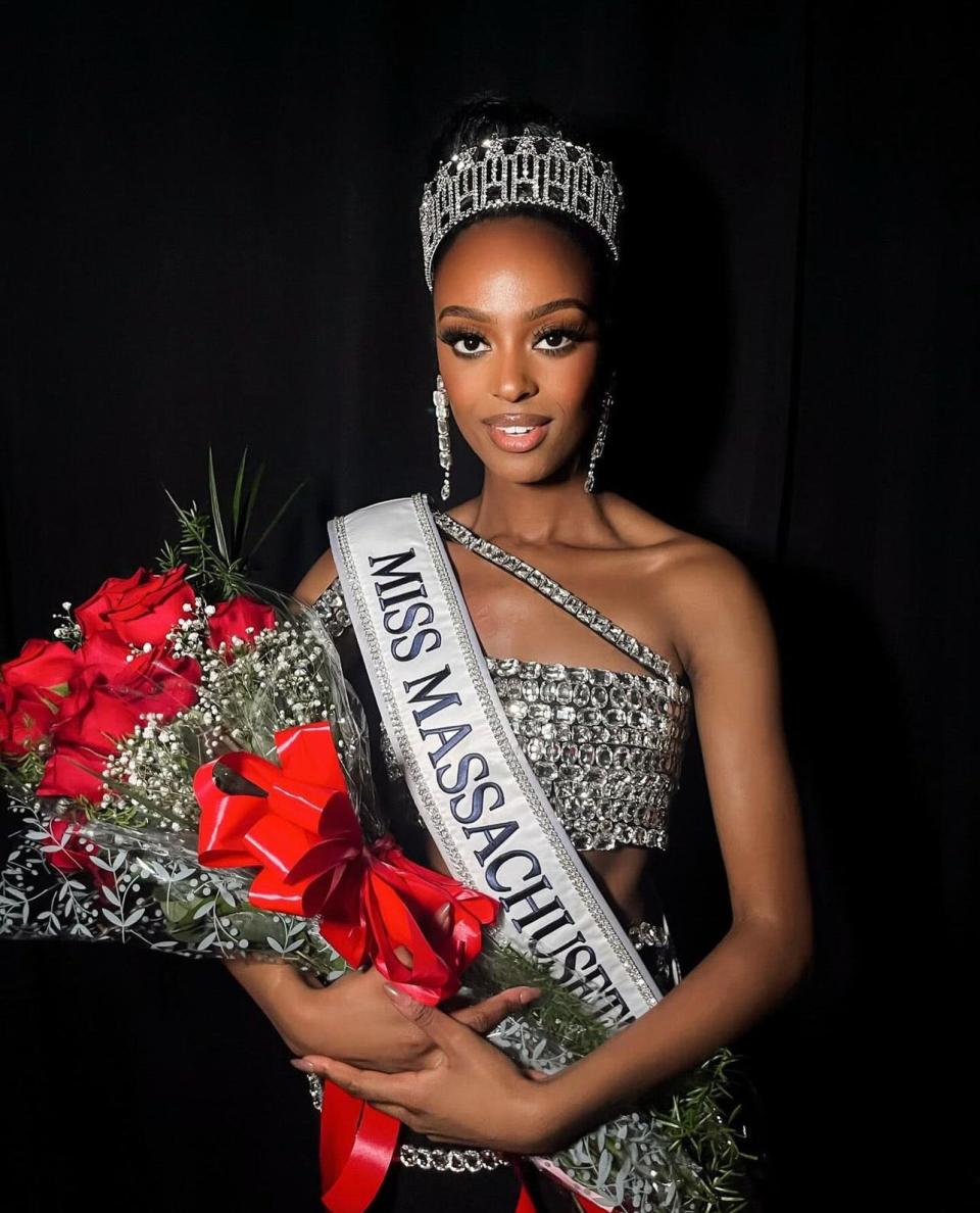 Melissa Sapini, a North Attleboro native and summer resident of Cape Cod, who has close ties to her family's Haitian roots, was crowned Miss Massachusetts in the Miss USA/Miss Universe contest.