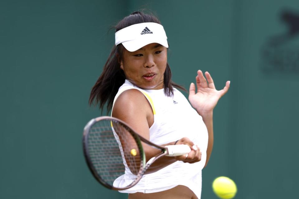 Fourteen-year-old Mingge Xu was beaten in the third round (Steven Paston/PA) (PA Wire)