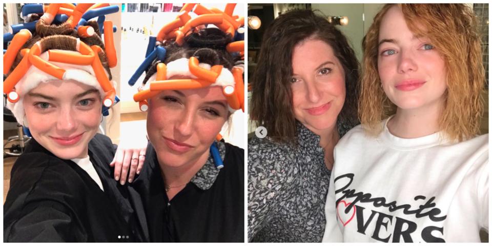 <p>Emma Stone scheut sich nicht vor Haarexperimenten und bewies dies erneut, als sie sich für eine Dauerwelle entschied. Die langjährige Make-up-Artistin der 29-Jährigen, Rachel Goodwin, postete Fotos, als das Duo zum Friseur ging und wie man auf dem Nachher-Bild sehen kann, war das Ergebnis umwerfend. Bild: Getty/Instagram </p>