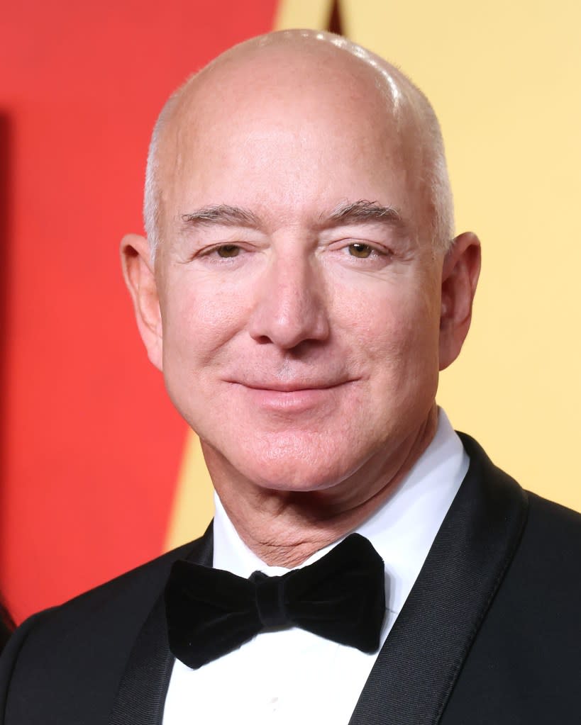 Bezos is shown at an Oscars party on March 10. Getty Images