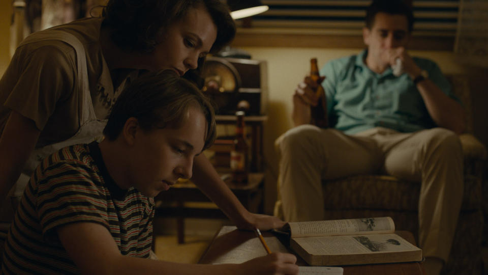 Carey Mulligan, Ed Oxenbould and Jake Gyllenhaal appear in <i>Wildlife</i>, directed by Paul Dano. (Photo courtesy of Sundance Institute)