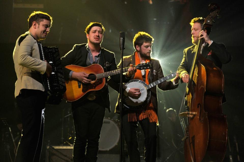 Mumford and Sons performing live (Getty Images for NARAS)