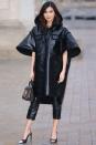 <p><strong>5 October</strong></p><p>Gemma Chan made a statement in an oversized hooded coat at the Louis Vuitton show. </p>