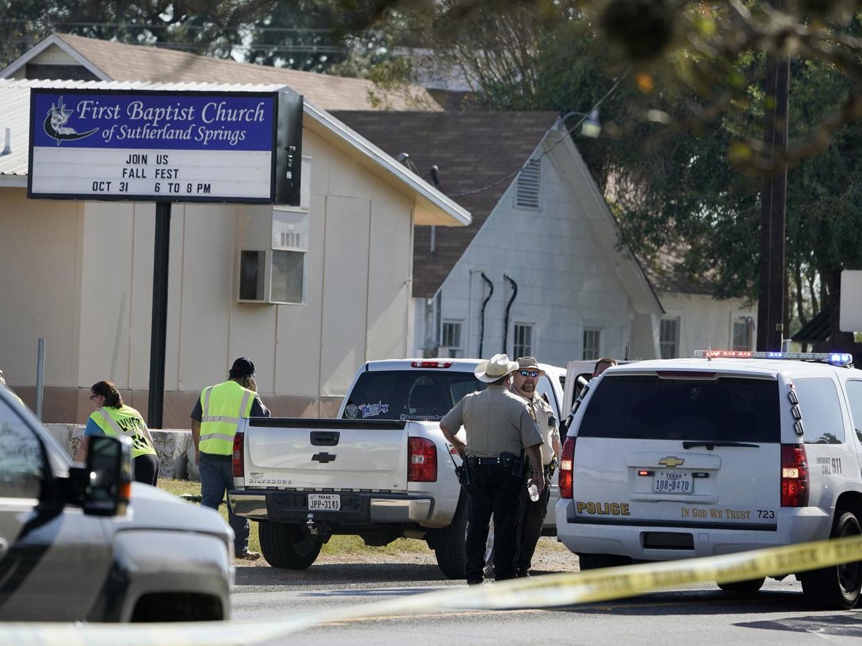 At least 20 people are reported to have been killed in the shooting at First Baptist Church: Associated Press