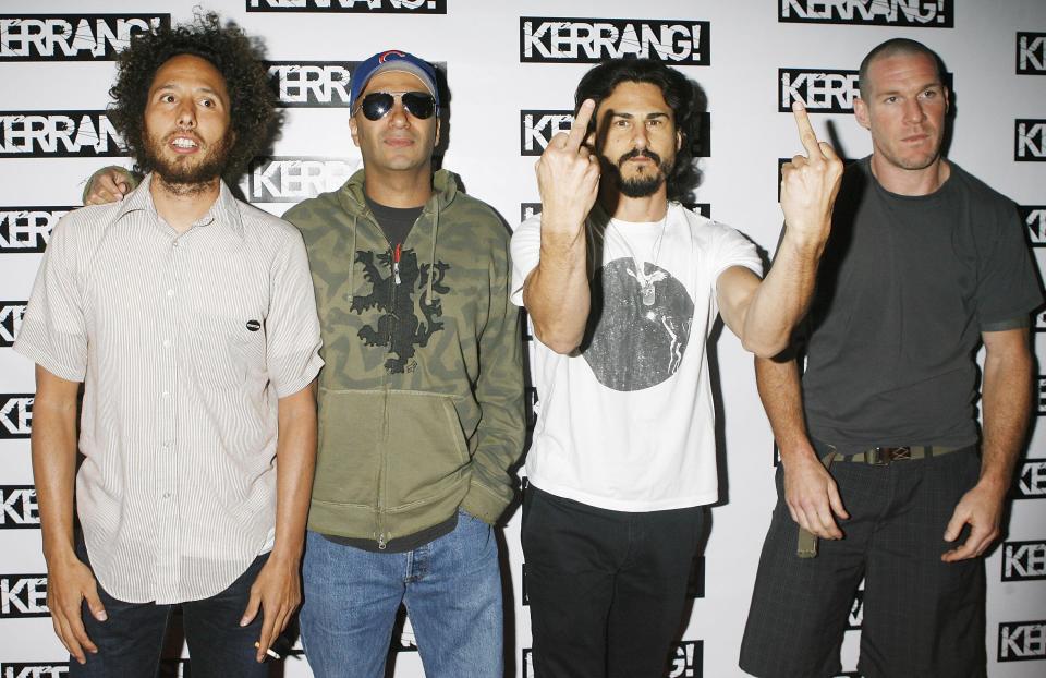 Rage against the Machine at the Kerrang Awards, the Brewery in central London.