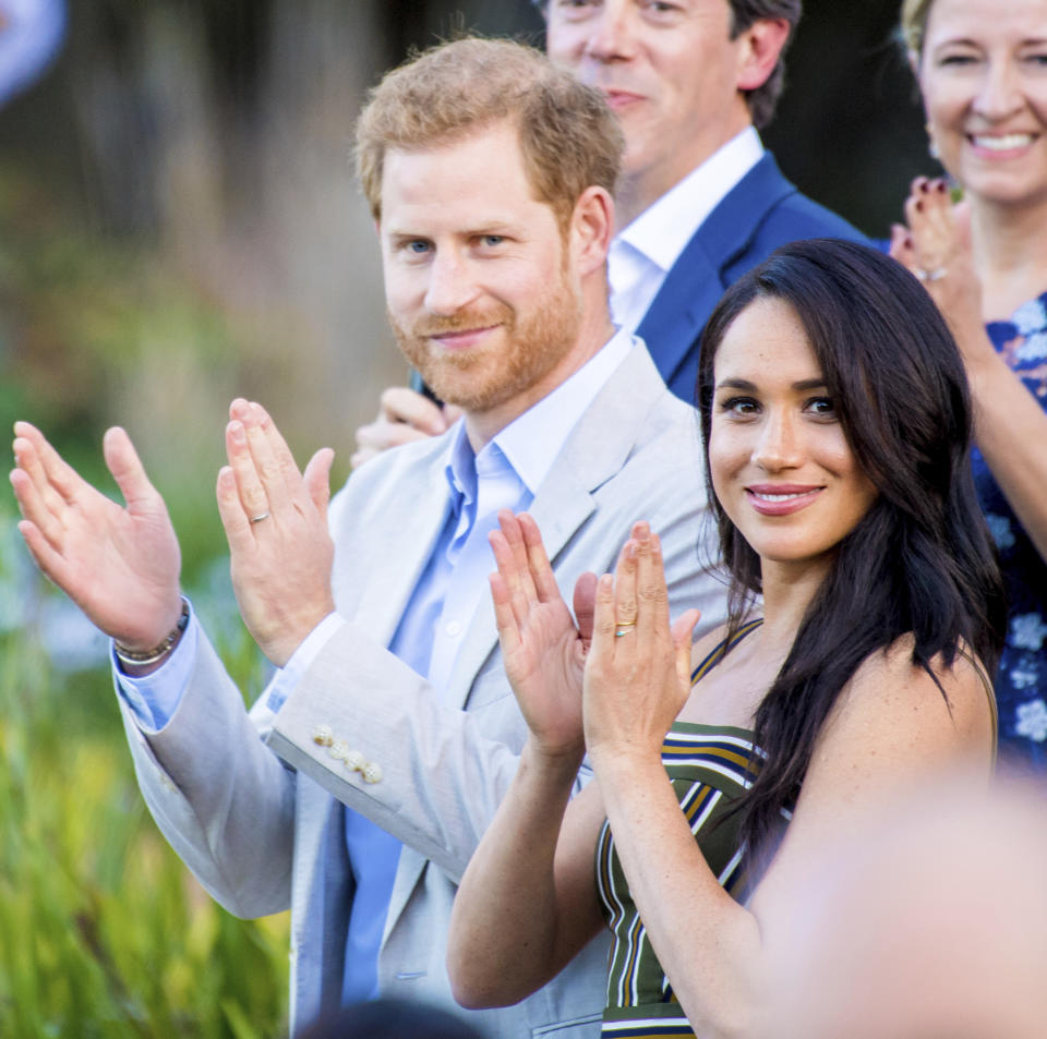 After relinquishing their royal duties, Prince Harry and Meghan Markle have settled into living in California. - Credit: Mischa Schoemaker/Sipa USA via AP