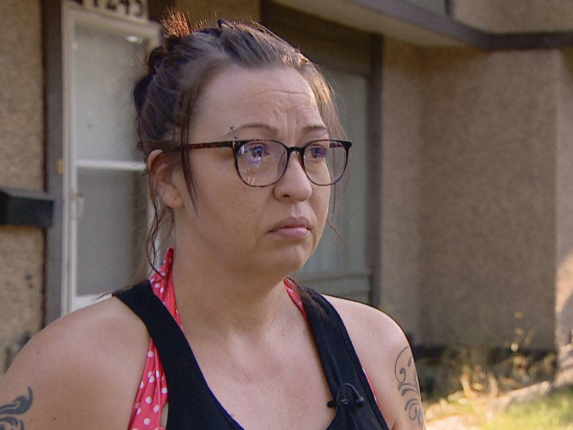 Marianne Snoek says she's been living with black mould for the past five years and it has caused her mental health to decline. (Craig Ryan/CBC - image credit)