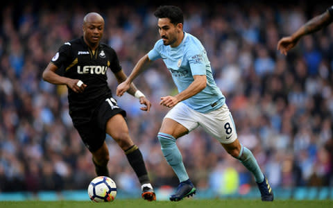 Ilkay Gundogan in action - Credit: Getty images