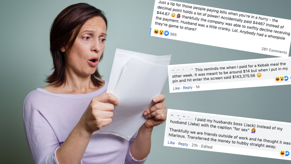 Mums on their money blunders. (Source: Getty, Facebook)