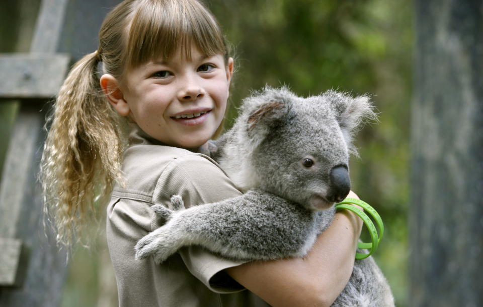 SUNSHINE COAST, AUSTRALIA - OCTOBER 5, 2006:  (EUROPE AND AUSTRALASIA OUT) Bindi Irwin at Australia Zoo to promote the Wildlife Warrior wrist band fund-raiser, with proceeds from the sale of the bands going to Steve Irwin's wildlife charity. Steve Irwin, known as the 'Crocodile Hunter', was killed on 04/09/2006 by a stingray barb during a diving expedition on the Great Barrier Reef. (Photo by Newspix/Getty Images)