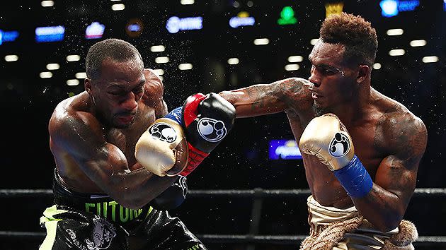 Charlo's right hook landed flush on Hatley. Pic: Getty