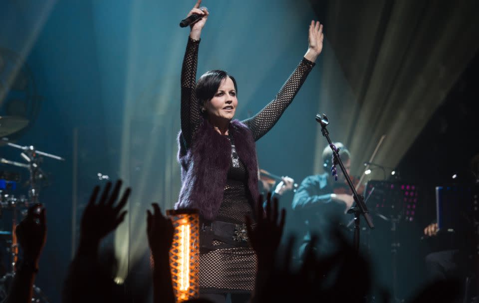 The Cranberries lead singer Dolores O'Riordan, here in May 2017, has passed away suddenly at the age of 46. Source: Getty