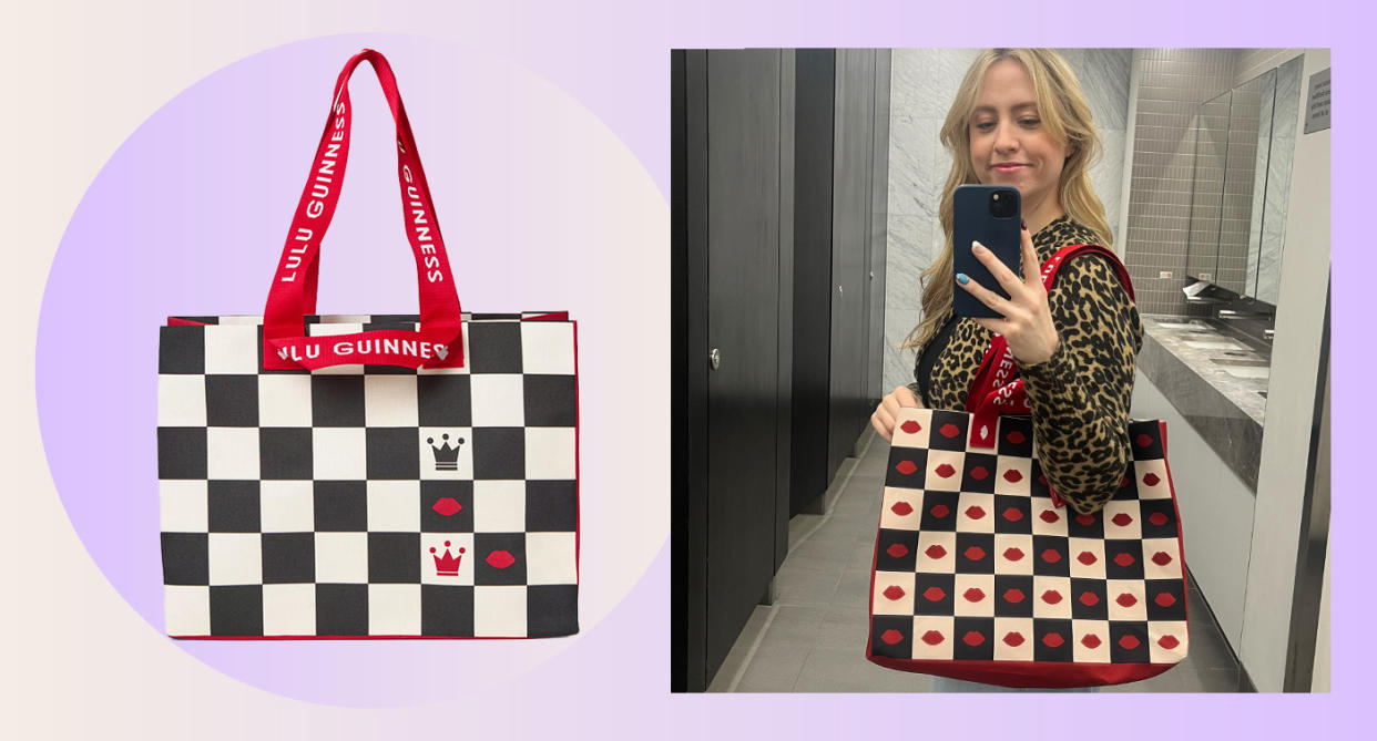 I've been using the Lulu Guinness Checkered Tote Bag weekly since I bought it two months ago. (Waitrose/Yahoo Life UK)