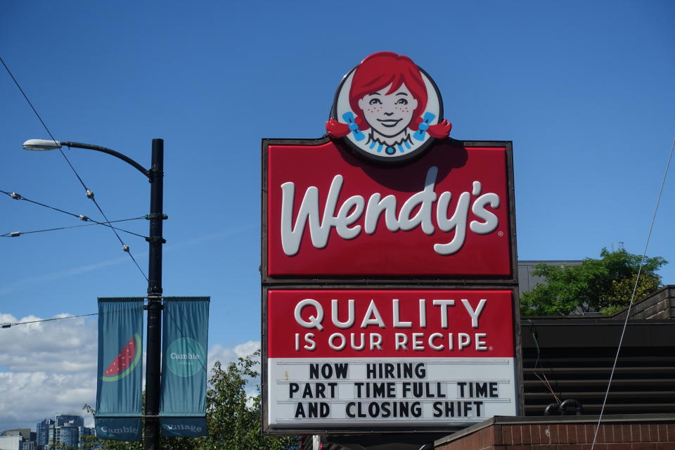 Wendy's Fast Food Restaurant in Vancouver, BC Canada