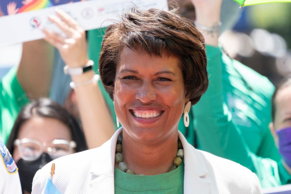 Mayor Muriel Bowser attends Capital Pride events June 10 in Washington. Bowser seeks a third term in office.