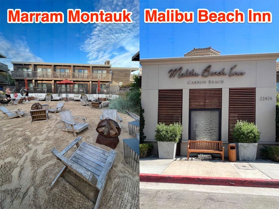 hotels in montauk and malibu