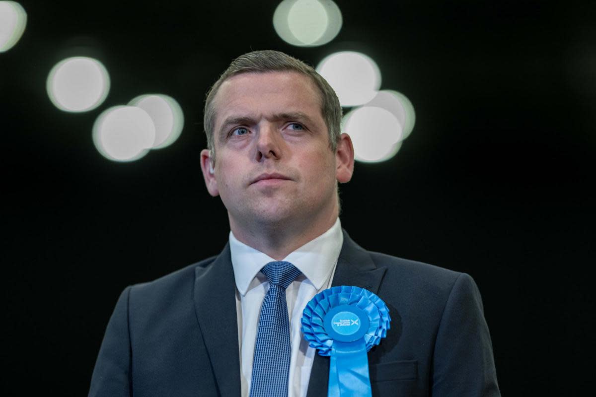 Scottish Conservative leader Douglas Ross at P&J Live arena in Aberdeen <i>(Image: PA)</i>