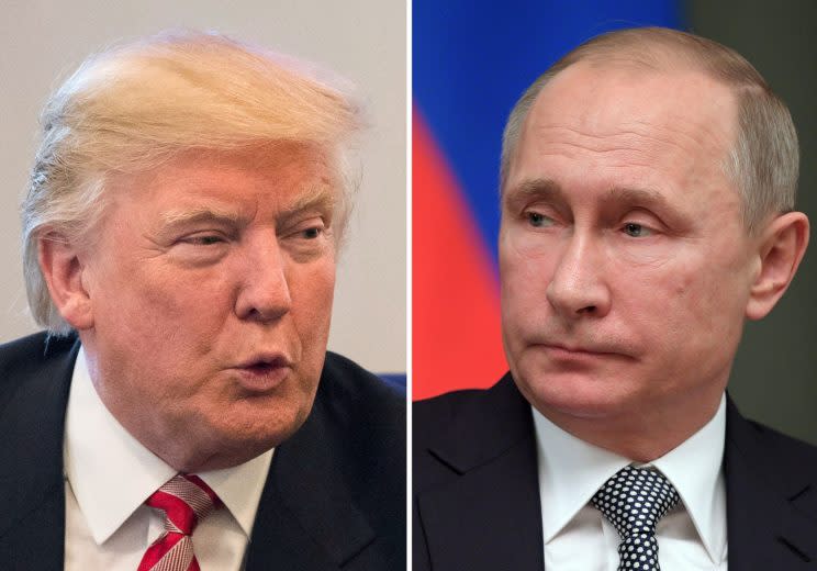 Putin has denied having a secret dossier on Trump (Picture: dpa)