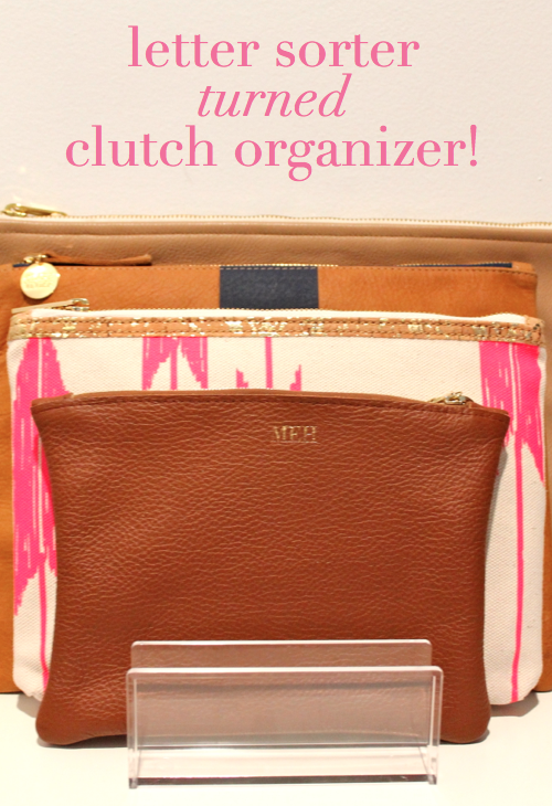 DIY handbag organization