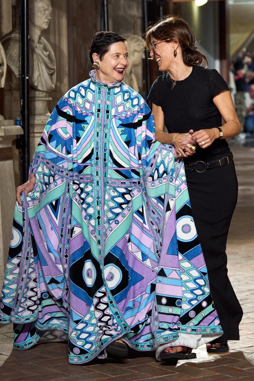 Pucci Fashion Show - Rome - Isabella Rossellini - Pucci Designer Camille Miceli - 2024