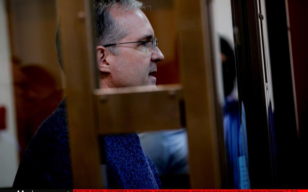 Paul Whelan, charged with espionage, arrives for his trial at a court in Moscow, Russia on September 17, 2019 - Anadolu