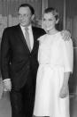 <p>On top of being a trendsetter with her iconic pixie cut, Mia Farrow totally ignored conventions when she wore a short, structured white skirt suit for her wedding to Frank Sinatra in 1966. The marriage itself was seen as scandalous, given the age difference between the pair: Farrow was just 21 at the time, while Sinatra was 50 years old.</p>