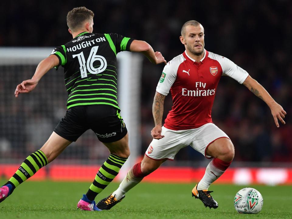 Jack Wilshere enjoyed a strong game in his first start of the season: AFP/Getty Images