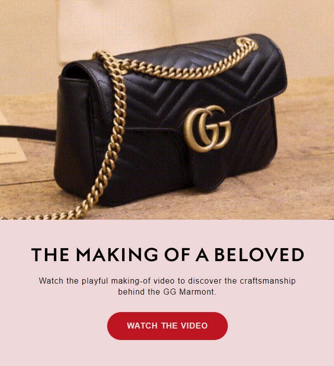 Gucci-video-email-marketing-newsletter 圖/Gucci