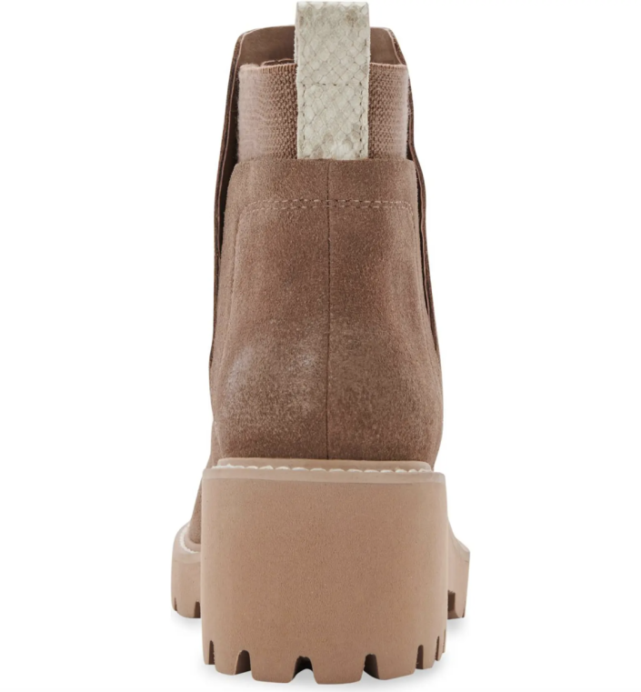 Dolce Vita Huey H20 waterproof ankle boot in mushroom (Photo via Nordstrom)