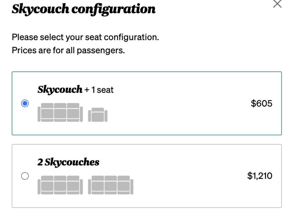 Skycouch bundle options on the ANZ website.