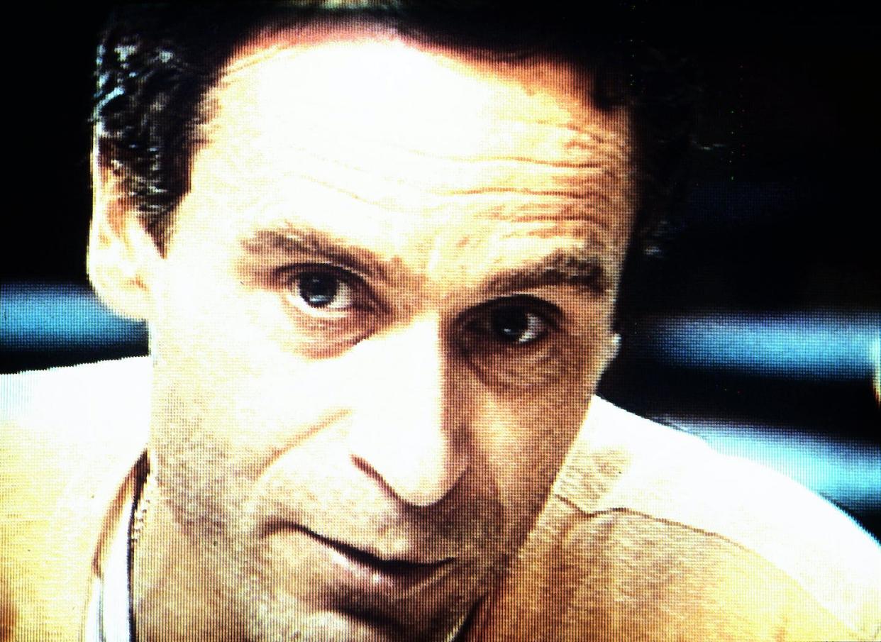 Ted Bundy, a day before his execution in January 1989. <a href="http://www.apimages.com/metadata/Index/Associated-Press-International-News-Florida-U-S-/93b4e2409de3da11af9f0014c2589dfb/90/0" rel="nofollow noopener" target="_blank" data-ylk="slk:AP Photo/Mark Foley;elm:context_link;itc:0;sec:content-canvas" class="link ">AP Photo/Mark Foley</a>