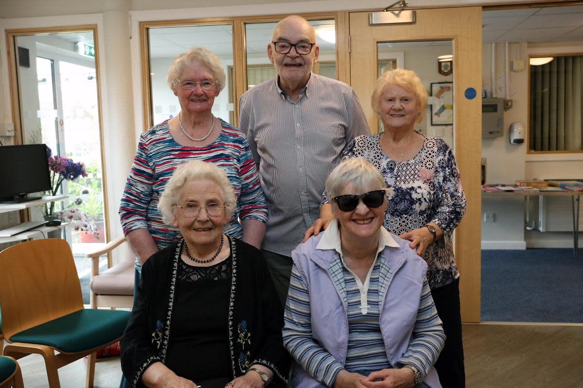 Drumhaw residents Betty Morrow, Jerry Allen and Margaret Johnston and front Louie Rutledge and Carol Somerville. <i>(Image: Trevor Armstrong)</i>