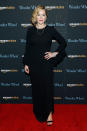 <p>The British actress looked chic in a streamlined black dress by Tom Ford. <em>[Photo: Getty]</em> </p>