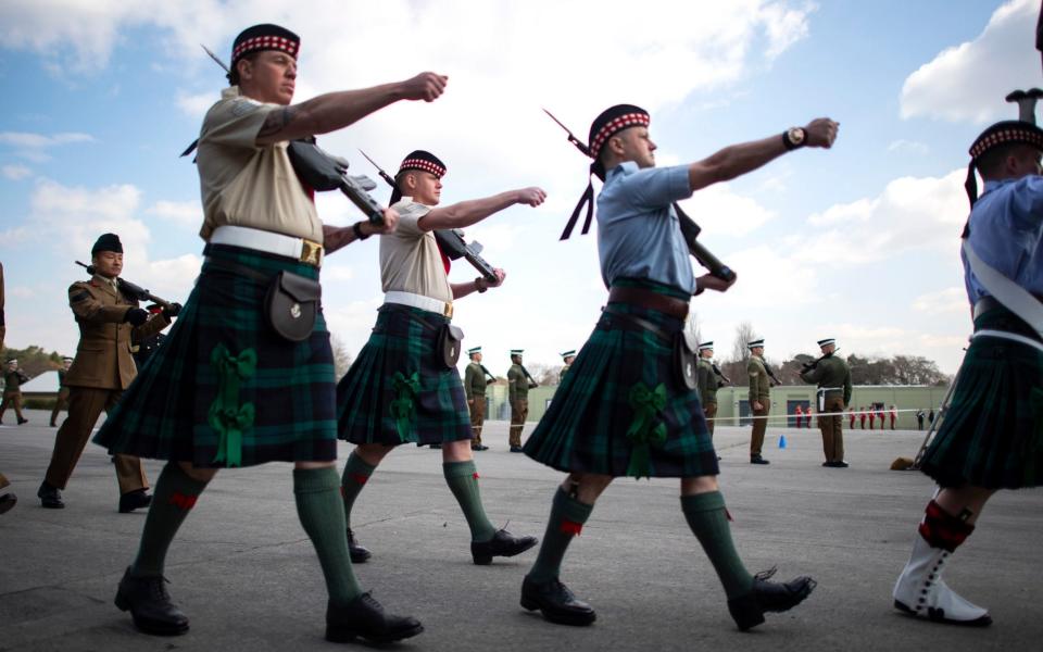 Soldiers from the Royal Regiment of Scotland 4 Scots (the Highlanders)  -  PA