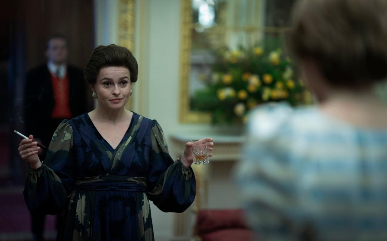 Helena Bonham Carter, who plays Princess Margaret, has said that Netflix has a 'moral responsibility' to air a disclaimer informing viewers that The Crown is a fictional drama - Des Willie/Television Stills