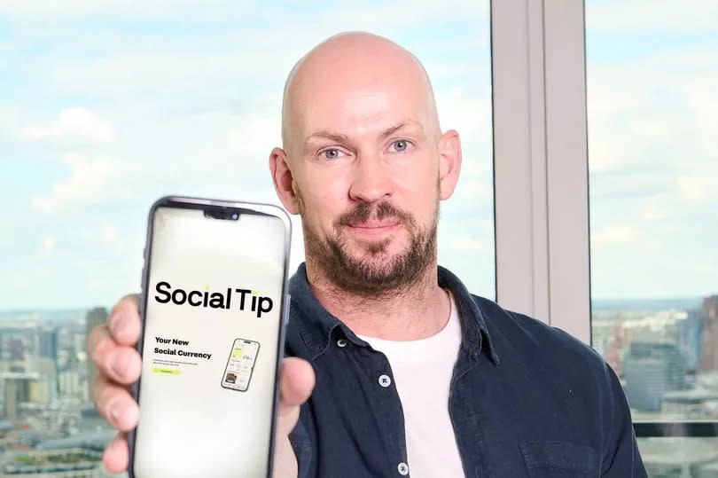 James Watt at his home in London as he launches Social Tip, a new app to reward people for posting about the brands they love