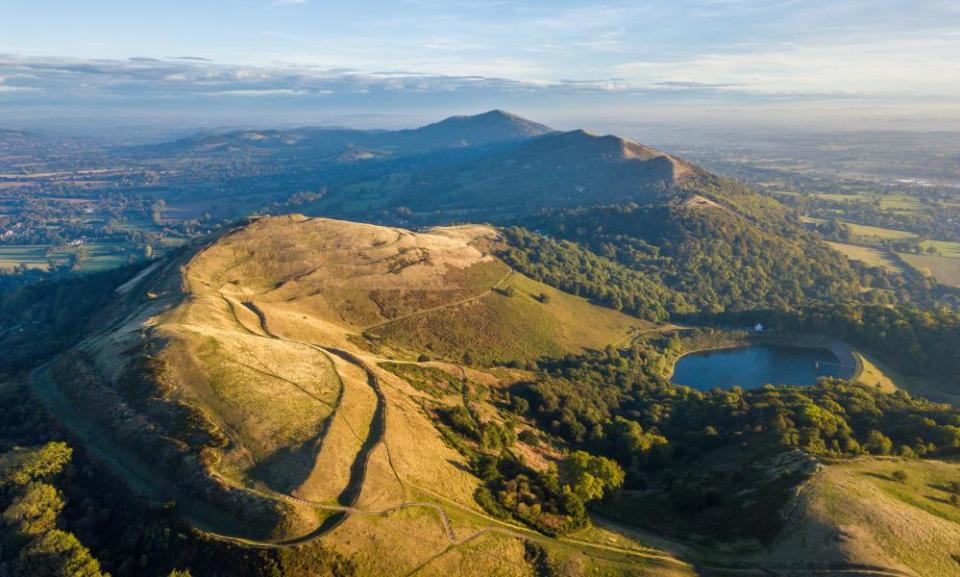 The Malvern Hills, with an iron age hillfort