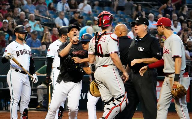 Phillies catcher J.T. Realmuto hits for the cycle, tussles with  Diamondbacks manager