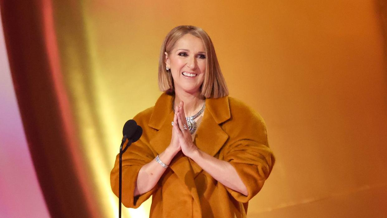 celine dion at the 66th annual grammy awards show