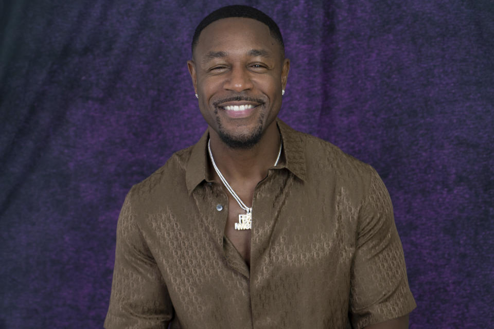 Tank poses for a portrait on Tuesday, Aug. 16, 2022, in New York. “R&B Money," his ninth studio album, is a 17-track project with a back-to-basics R&B approach featuring appearances from Chris Brown, Alex Isley and more. It also includes the singles “I Deserve” and “Can’t Let It Show” which both reached No. 1 on Billboard’s Adult R&B Airplay chart. (AP Photo/Gary Gerard Hamilton)