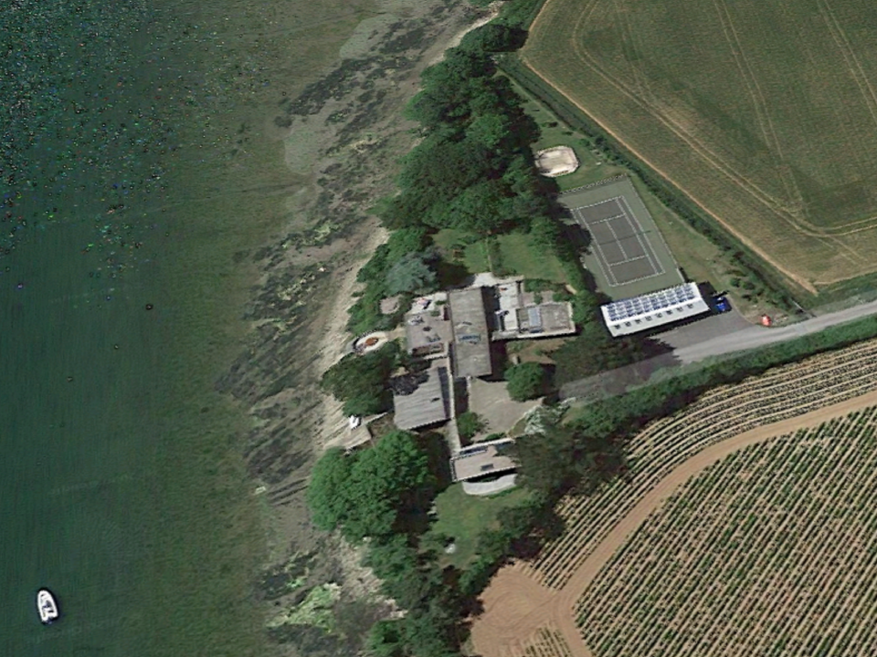 Google Earth view image of Gerston Point near Kingsbridge, in the South Hams, Devon: Google