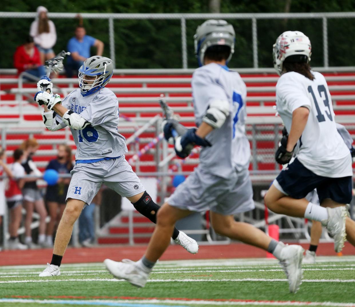 Haldane's Evan Giachinta readies to take a shot against Wappingers during a June 2, 2021 boys lacrosse game.