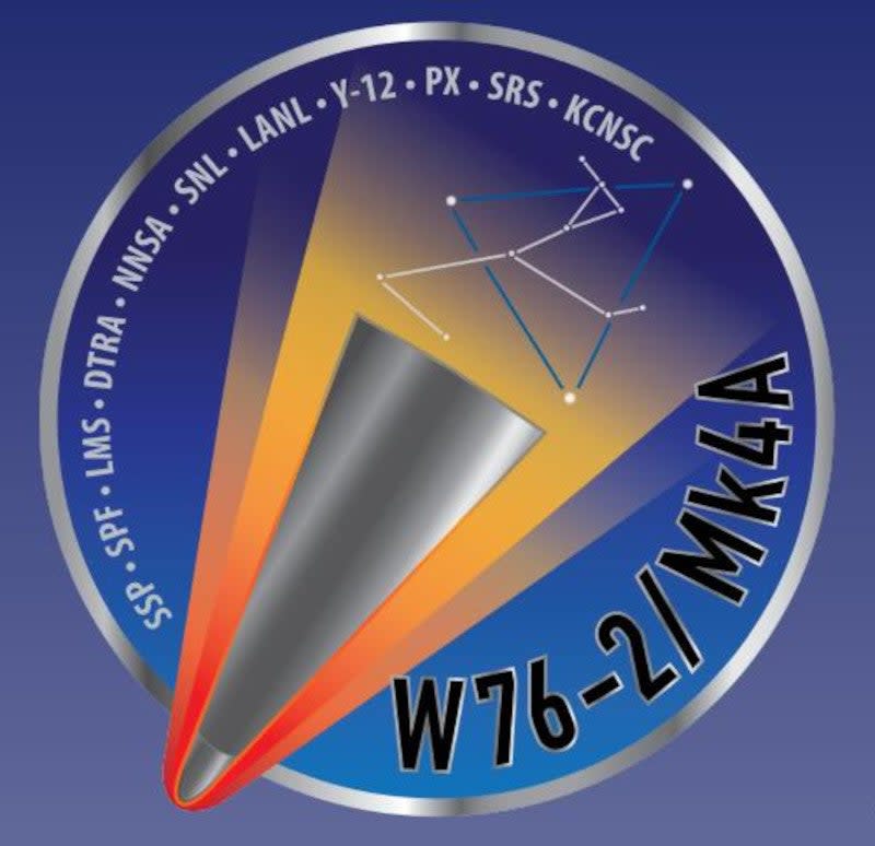 The official logo for the W76-2 lower yield warhead program. A portion of the Navy's Trident II missiles are now armed with these warheads. <em>NNSA</em>