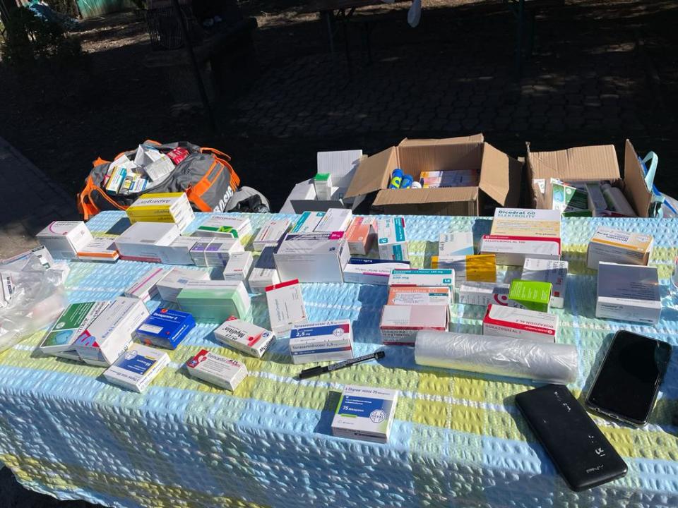 Natalia Golub, a doctor at Rochester Regional Health, has been volunteering at the Przemyś Train Station in Poland for a few weeks. She was able to gather prescriptions and over the counter medications for people who are still in Ukraine. (Natalia Golub/Provided)