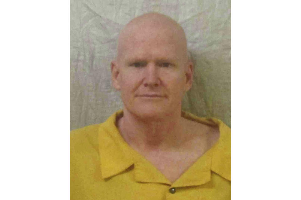 This inmate photo released by the South Carolina Department of Corrections shows Alex Murdaugh who was sentenced, Friday, March 3, 2023, to two consecutive life sentences for the murder of his wife and son. (South Carolina Department of Corrections via AP)