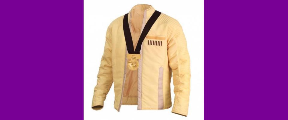 Luke Skywalker's ceremonial jacket with medal of Yavin